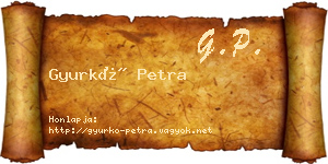 Gyurkó Petra névjegykártya