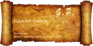 Gyurkó Petra névjegykártya